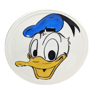 Disney‎ World Donald Duck Decorative Ceramic Wall Plate Dish 9” diameter Vtg